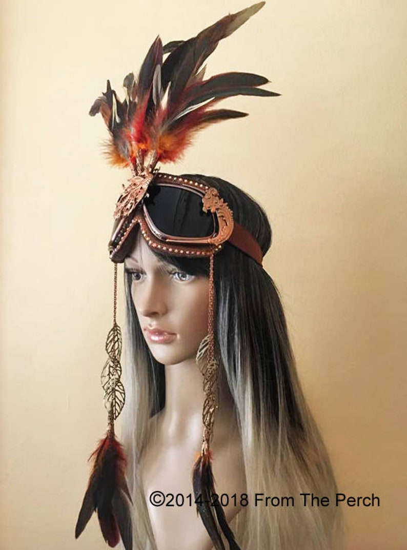 MADE TO ORDER Phoenix Fire Feather Headpiece Festival | Etsy