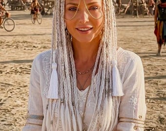 Xena White Pearl Goggles | Tribal Goggles | Steampunk Wedding Goggles | Boho Gypsy Goggles | Iridescent Pearl Crown