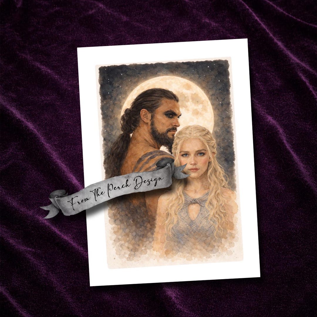 Khal Drogo and Khaleesi - Moon of My Life - GOT Print - Game of Thrones ...