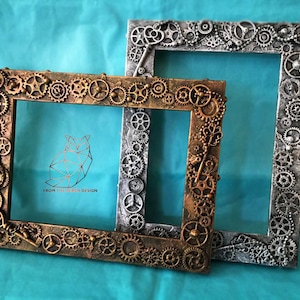 Steampunk picture frame, INDUSTRIAL Steampunk photo frame, 5x7 frame, Industrial Frame, Goth, INDUSTRIAL, Burner Gift