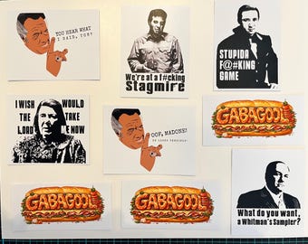 Sopranos-Sticker-Kollektion – Gabagool – Stagmire – Livia – Lustig – Sammelalbum – Geschenke