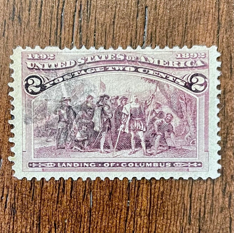 COLUMBIAN ISSUE POSTAGE Stamp 1893 2c Columbian Exposition Landing of