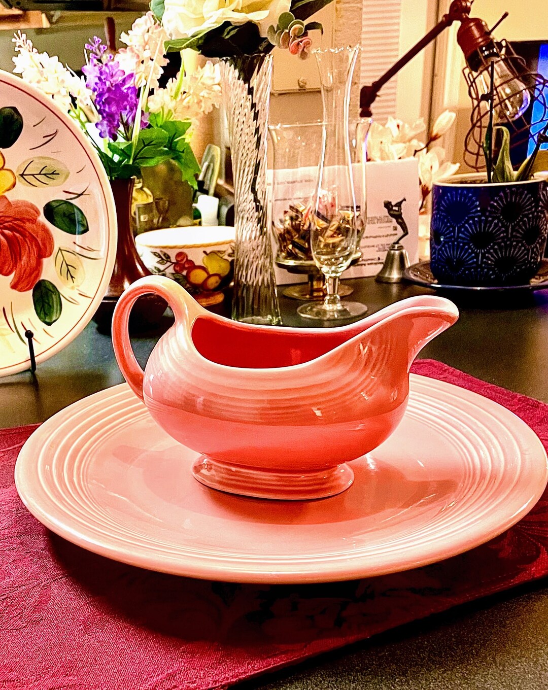 FIESTAWARE Serving Dishes in Popular ROSE/PINK One Owner Pieces in Like New Condition Round Chop