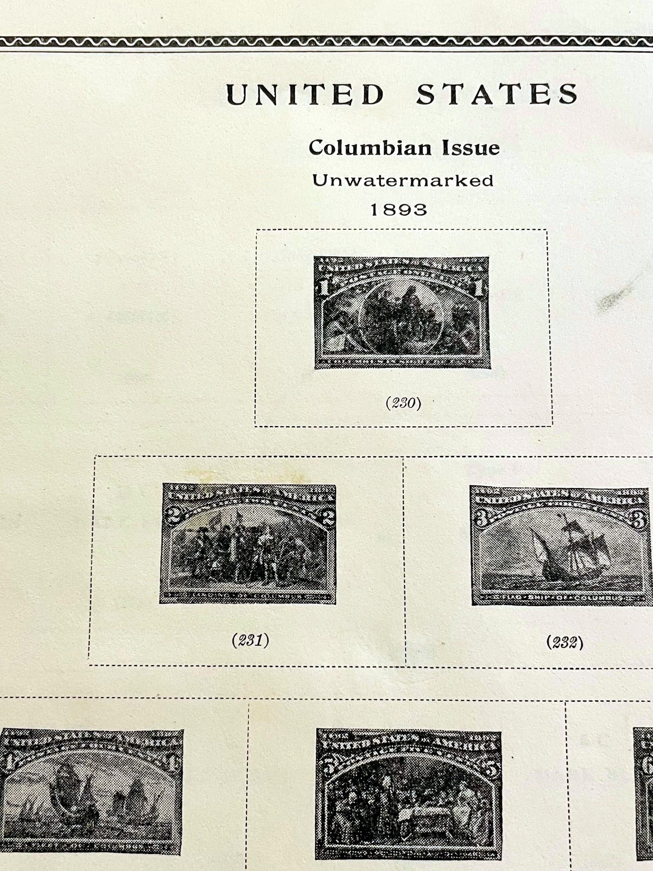 COLUMBIAN ISSUE POSTAGE Stamp 1893 2c Columbian Exposition Landing of