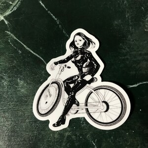 Biker Girl Sticker image 1