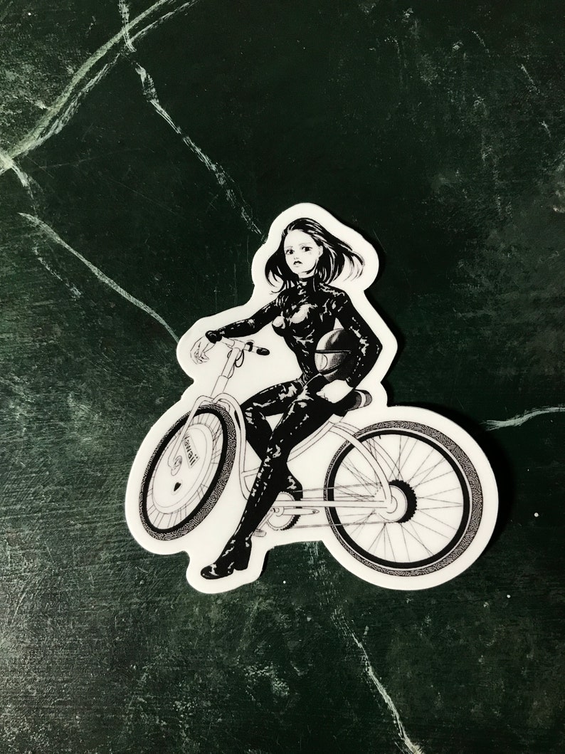 Biker Girl Sticker image 1