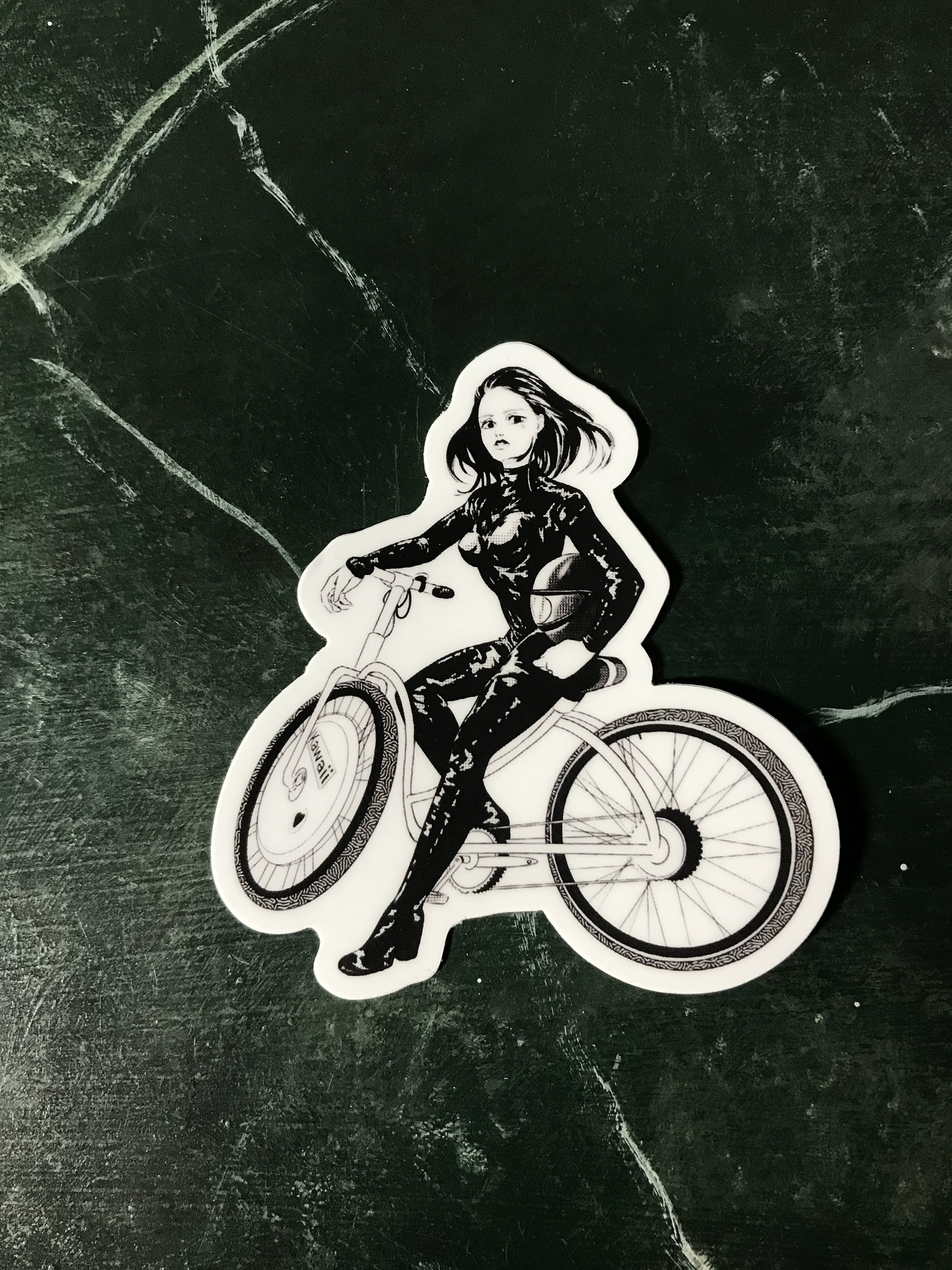 Biker Girl Sticker