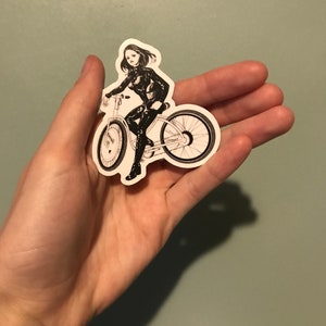 Biker Girl Sticker image 2