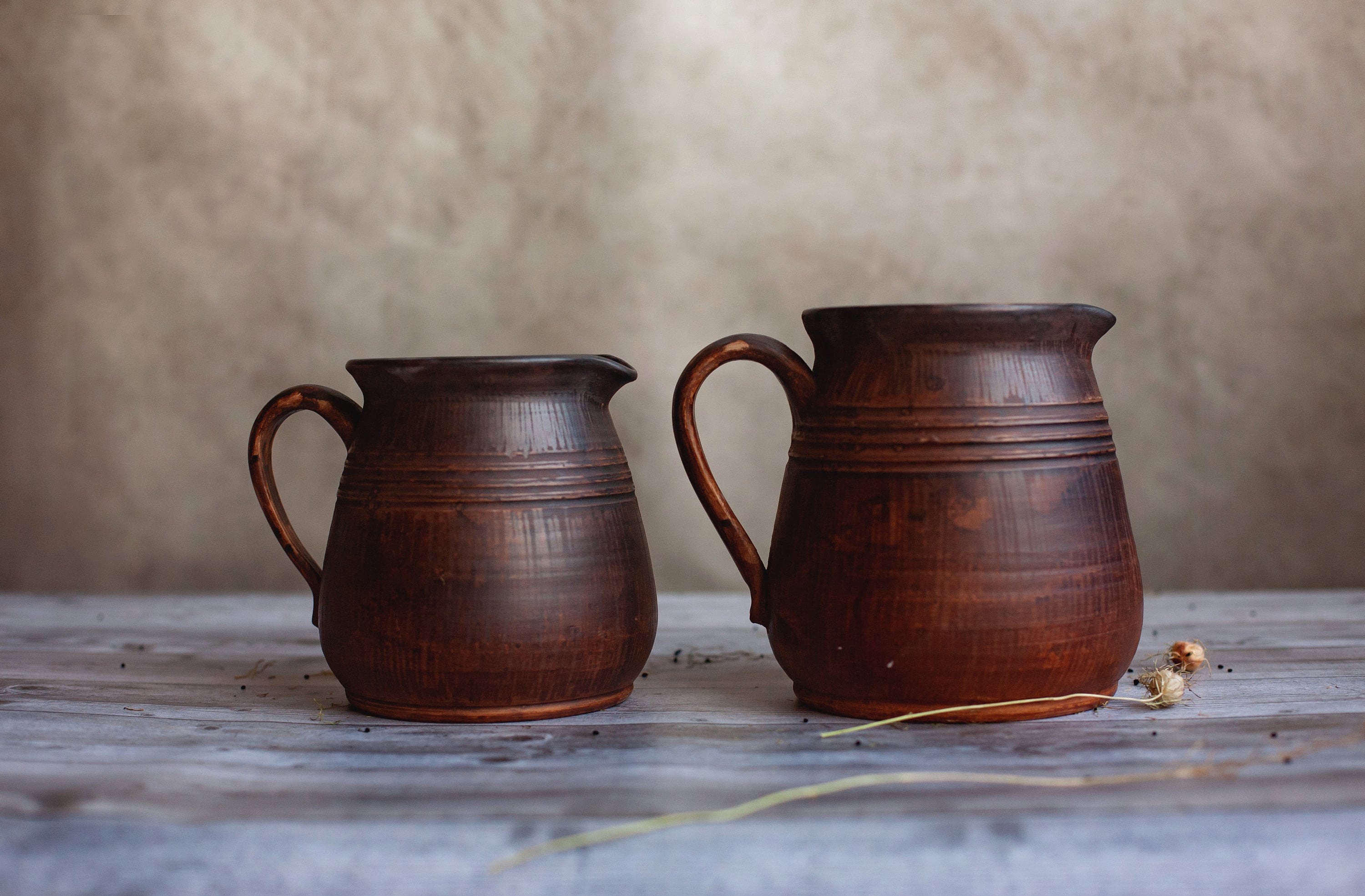 Water pitcher,Farmhouse decor,Handmade pottery,Ukrainian dinnerware