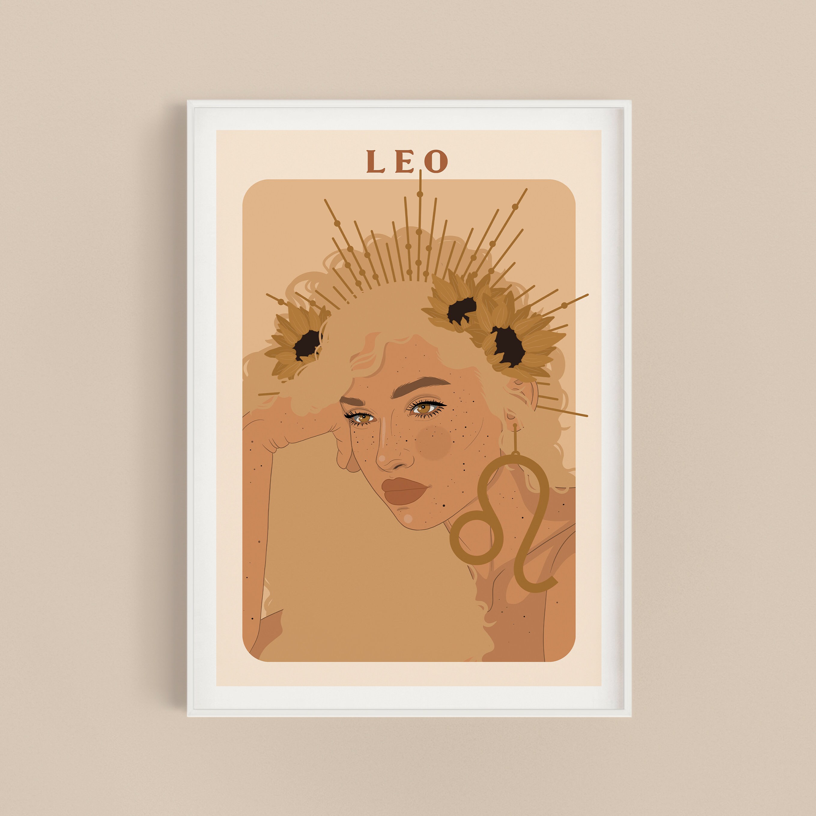 Leo / Star Sign / Zodiac / Art Print by Bec Flattley | Etsy Australia