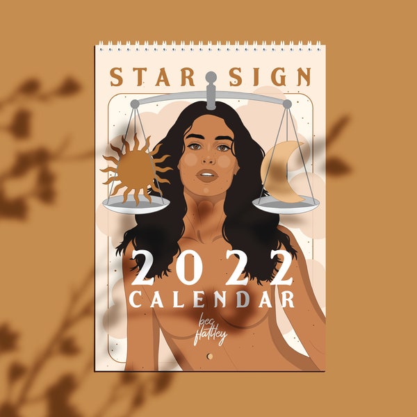 2022 Star Sign Calendar / Astrology Calendar / Illustration / Art Print