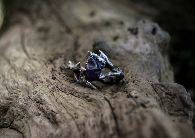 strega fashion goth wicca dark mori viking celtic forest pagan Deva raw crystal gothic witchy Amethyst twig witchcraft witch