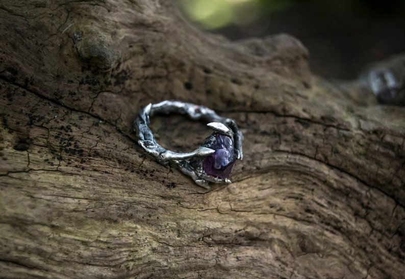 strega fashion goth wicca dark mori viking celtic forest pagan Deva raw crystal gothic witchy Amethyst twig witchcraft witch