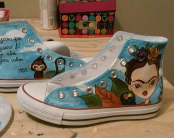 frida kahlo converse shoes