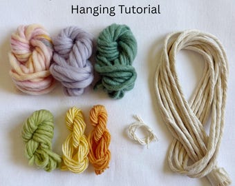 Pink, Lavender & Seafoam Yarn Supply Kit - made for my “Mini Floral Macraweave Wall Hanging Tutorial” (TUTORIAL SOLD SEPARATELY)