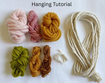 Blush Pink, Yellow, & Olive Green Yarn Supply Kit - made for my “Mini Floral Macraweave Wall Hanging Tutorial” (TUTORIAL SOLD SEPARATELY)