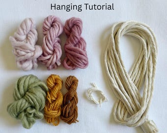 Blush Pink, Lavender, & Green Yarn Supply Kit - made for my “Mini Floral Macraweave Wall Hanging Tutorial” (TUTORIAL SOLD SEPARATELY)