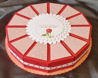 Paper cake \ wedding cake \ red wedding \ love gift \ original decoration