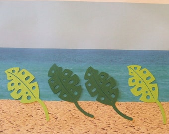 Palm leaves - Beach - Punched parts - Scrapbooking