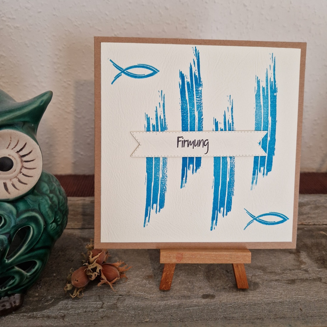 Motif Confirmation Congratulations Card Confirmation / Confirmation Fish Motif ...