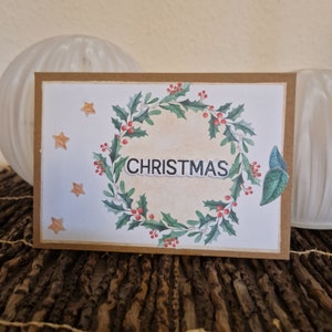 Christmas Card / Leaf Wreath Christmas / Star Card Holidays / Contemplative Christmas Cards / Christmas