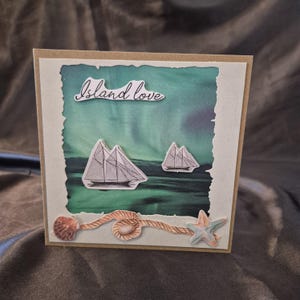 Geburtstagskarte / Bootmotiv / Muschelmotiv / maritime Grüße / maritime Freude / Geburtstagsgeschenk