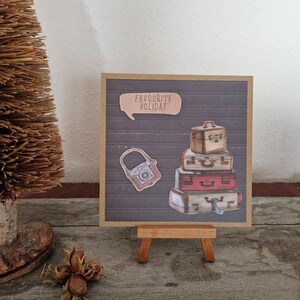 Birthday Card - Suitcase - Camera - Favourite Holiday