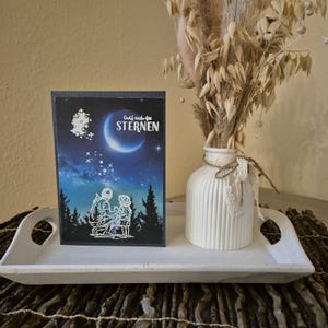Geburtstagskarte Mond / Geburtstagskarte / Geburtstag / Sterne Geburtstagskarte / Sterne / Mond