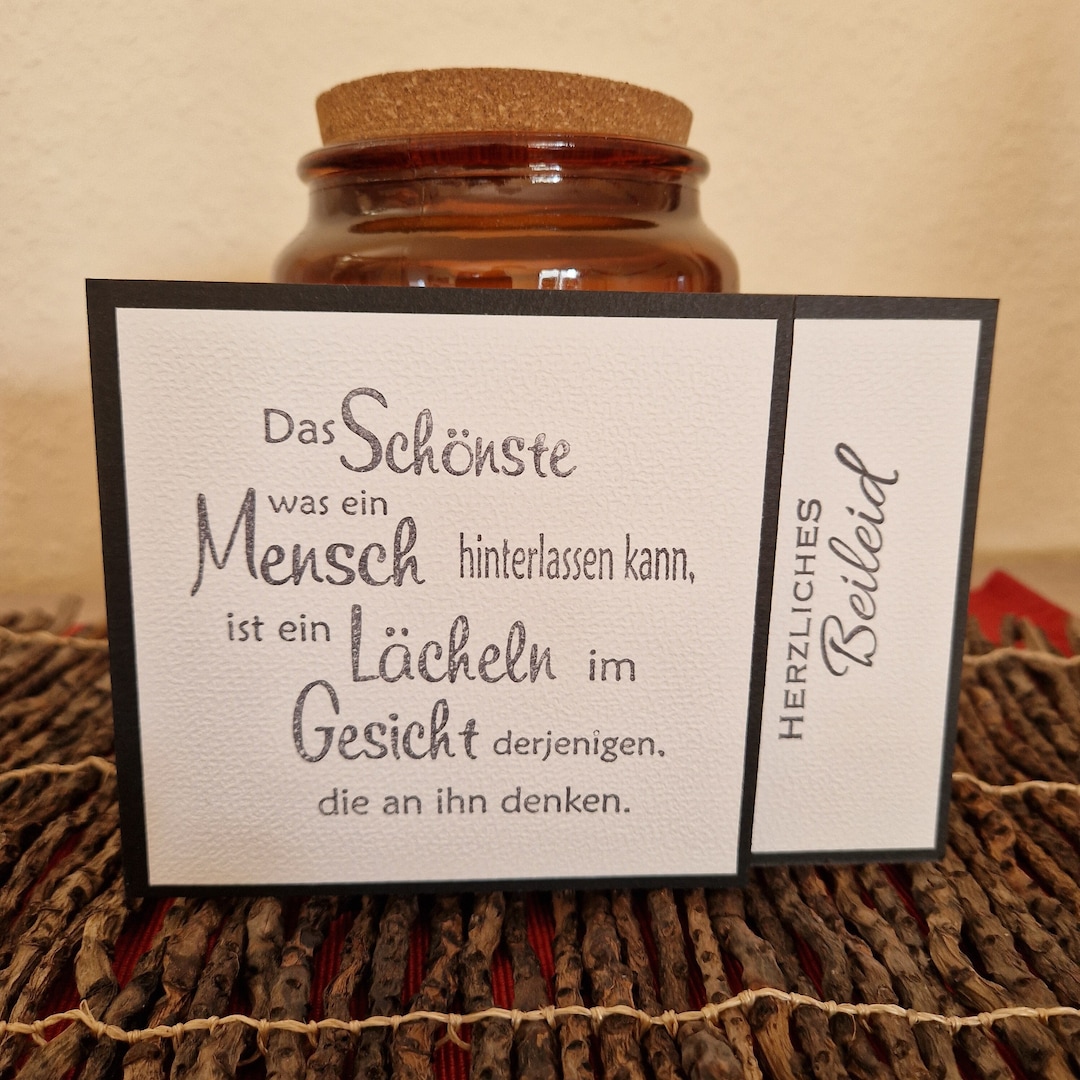 Trauerkarte / Trauerspruch Herzliches Beileid / Kondolenzkarte