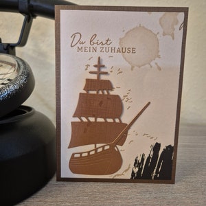 Geburtstagskarte / Geburtstag / Schiff / Boot / Mein Zuhause / Schiffliebhaber / Maritime / Geschenk