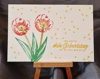 Blumen Postkarte / Geschenk Postkarte / wunderschöne Motive / Motiv Postkarte / schöne Postkarte / Karte mit Tulpen / Geburtstagskarte