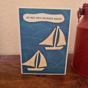 Geburtstagskarte - Du bist mein sicherer Hafen - Schiffe - Boote