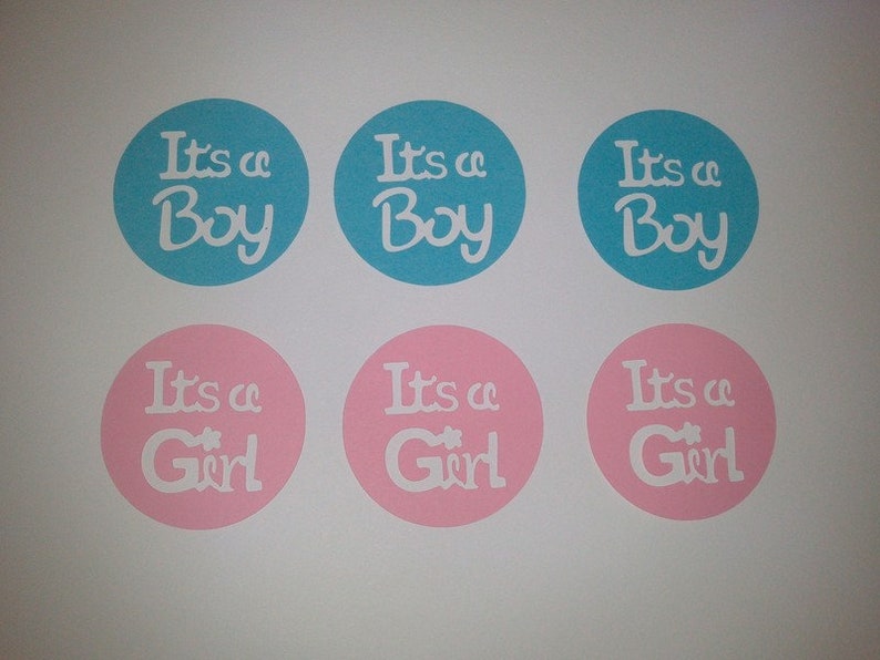 Buttons Its a Girl Its a Boy Pink/Light Blue image 1