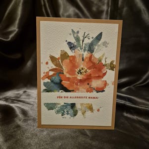 Muttertagskarte / Blumenkarte / Beste Mama / Muttertagsgeschenk / Muttertag / Karte