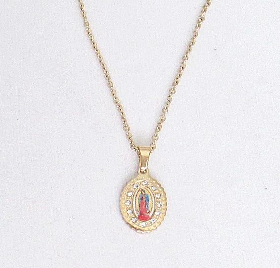 Our Lady Of Guadalupe Necklace Pendant W