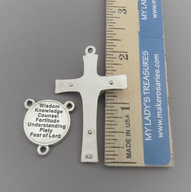 Gifts of the Holy Spirit Confirmation Rosary Set / Silver Crucifix ...