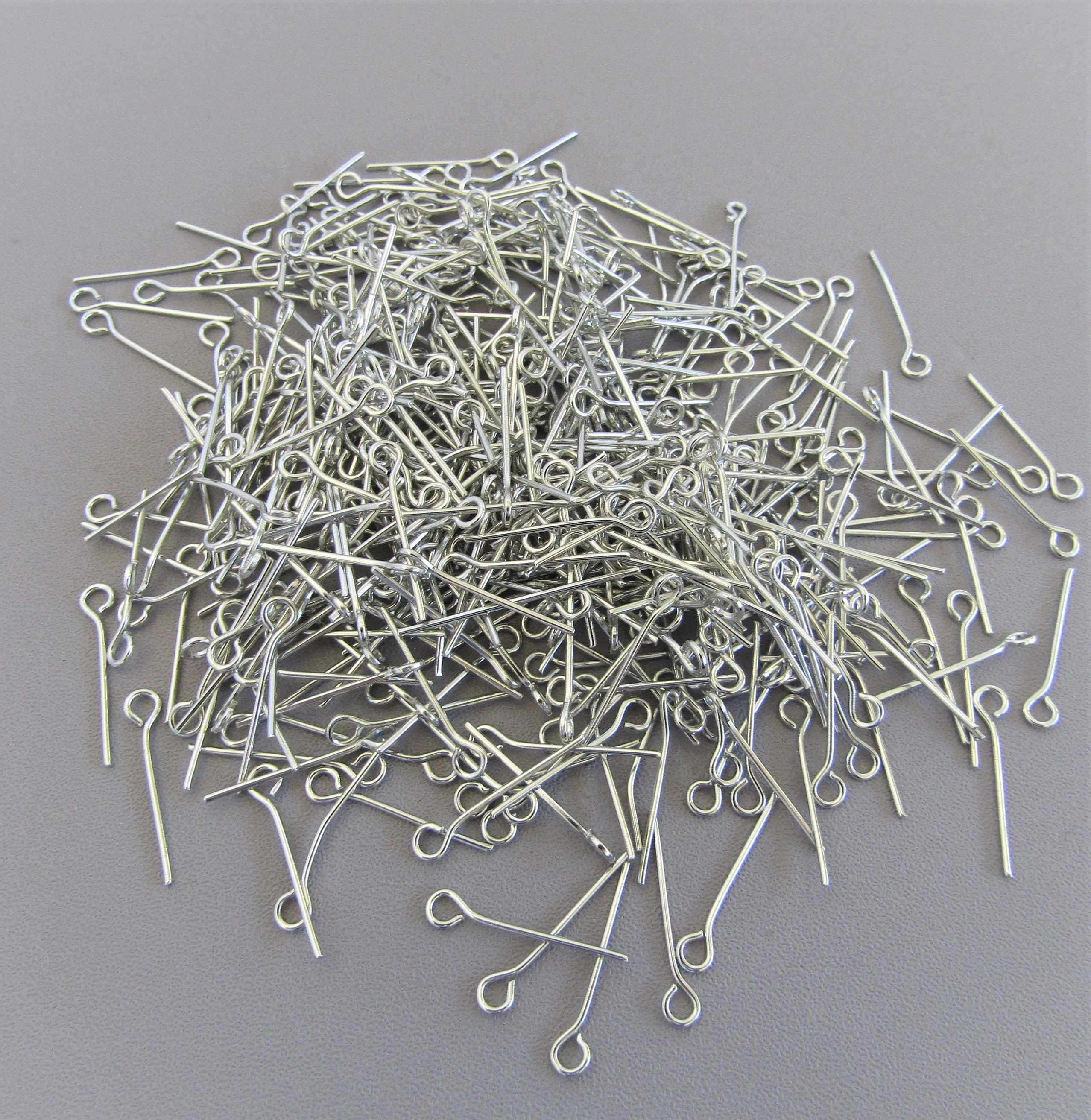 BEADIA Platinum Plated Open Eye Pins Non Tarnish 20mm 200pcs for Jewelry  Making Findings Open Eye Pins Platinum 20x0.7mm