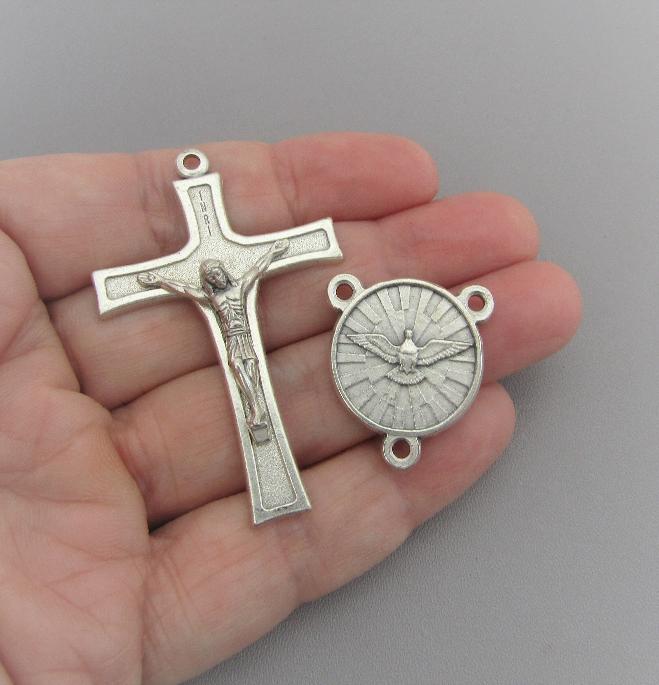Gifts of the Holy Spirit Confirmation Rosary Set / Silver Crucifix ...