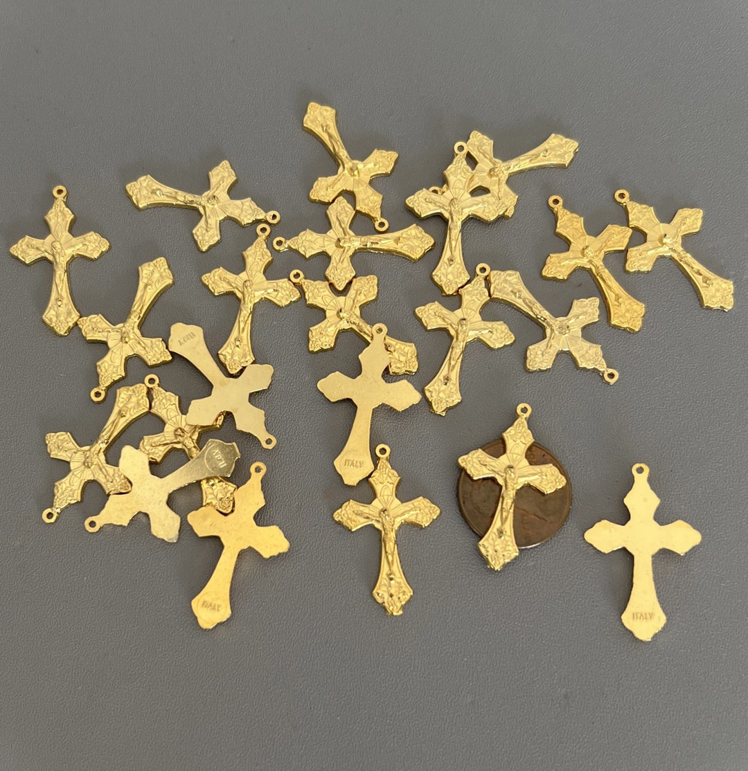 Vintage Gold Color Crosses 25Pcs - My Christian Heart