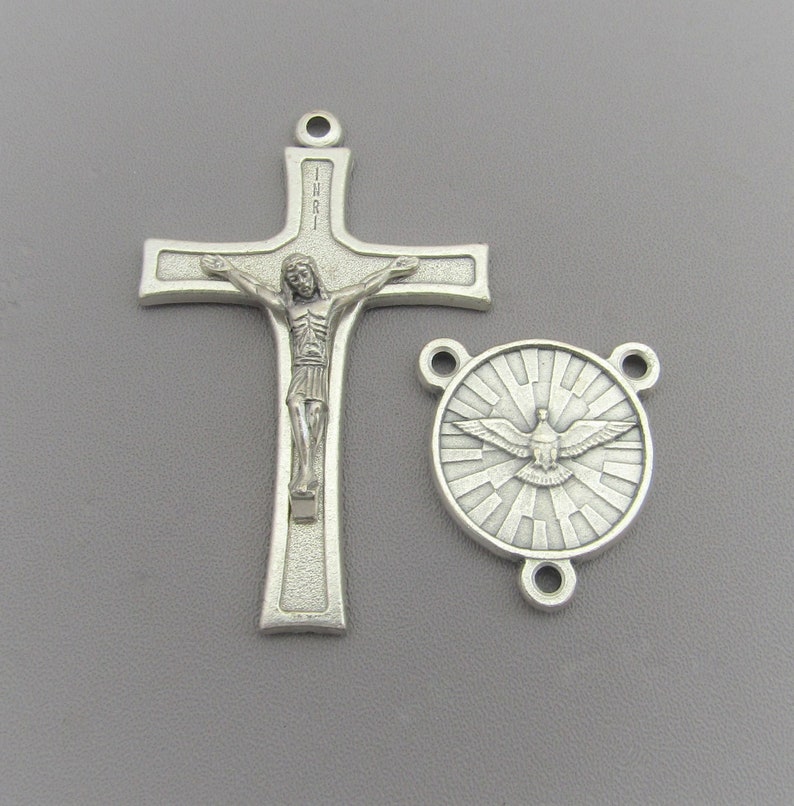 Gifts of the Holy Spirit Confirmation Rosary Set / Silver Crucifix ...
