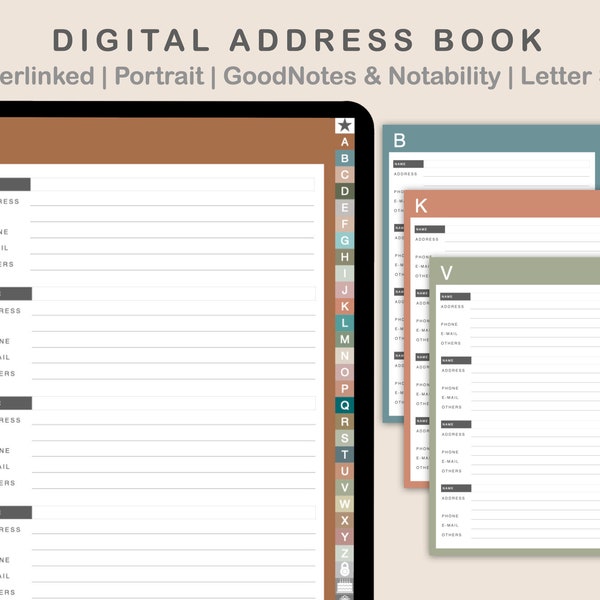 Excel Address Book Etsy