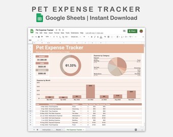 Pet Expense Tracker - Etsy