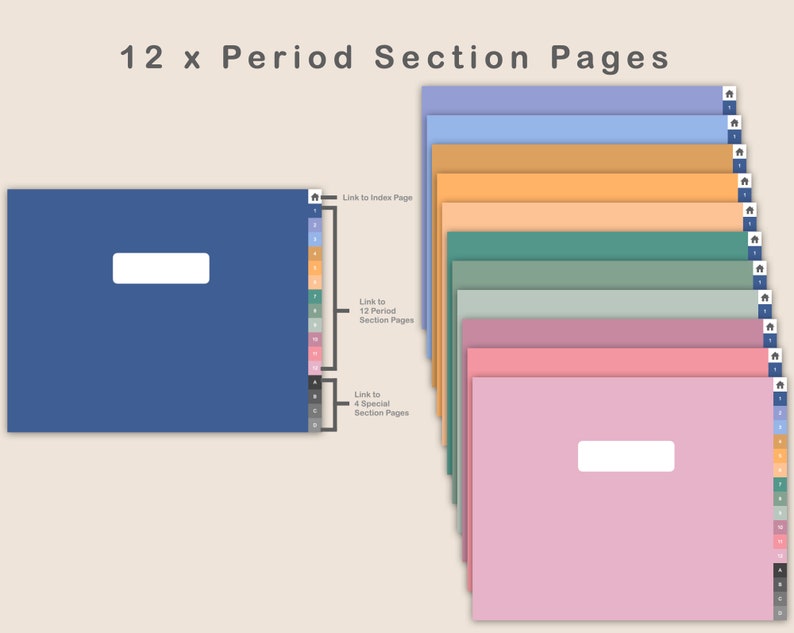 Digital Checkbook Register, Check Book Register, Hyperlinked Notebook