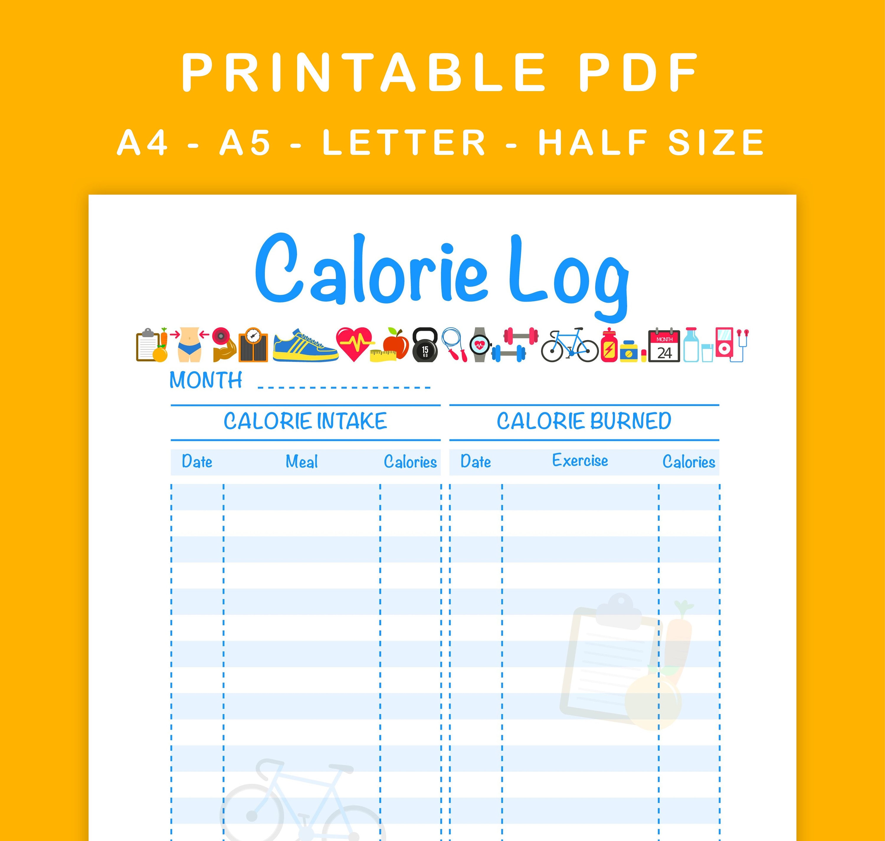 calorie tracker excel