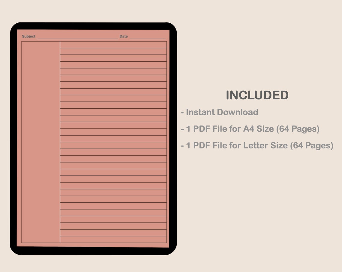 Digital Cornell Notes Templates For Goodnotes Notability I Etsy