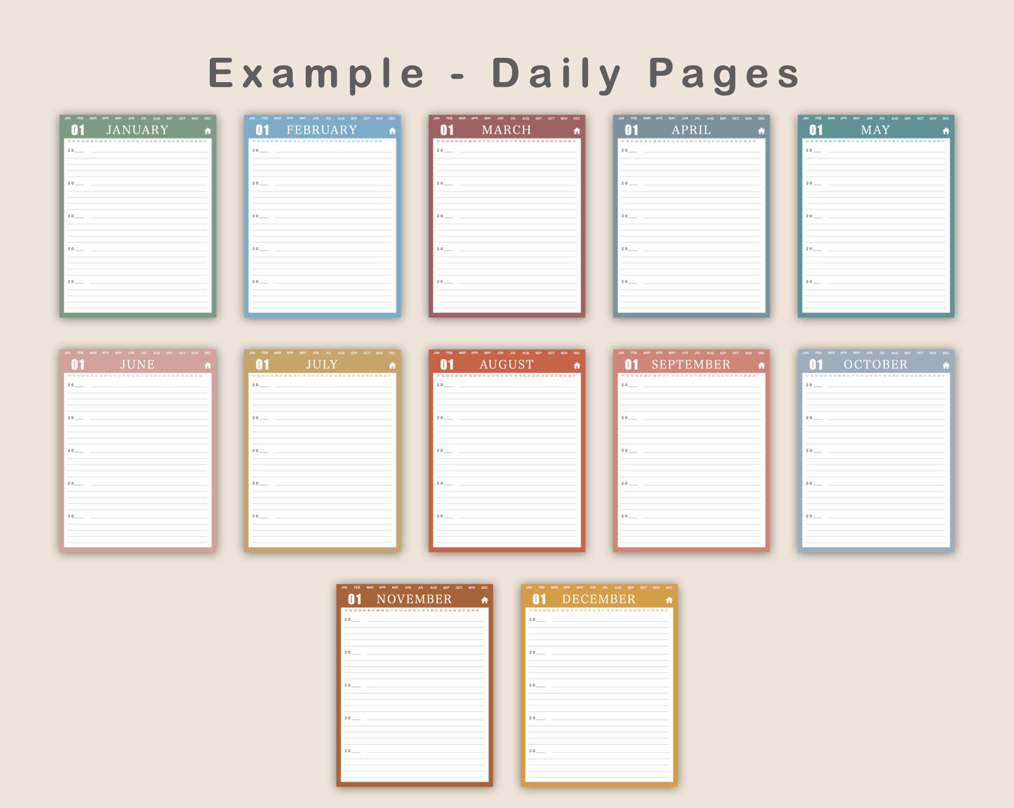 5 Year Journal Digital 5 Year Journal One line a day Etsy España