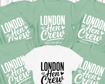 Personalised London Hen Party T shirts Team Bride Bridal Party Shirts Themed Bachelorette Hen Party Top Bride To Be Crew