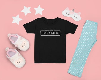 Promu Grande soeur T-shirt enfant, cadeau frère et sœur, nouveau-né enfant frère et sœur cadeau assorti Faire-part de bébé chemise de grossesse