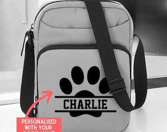 Gepersonaliseerde crossbodytas voor honden, hondenuitlaattas, tas hondenopvang, tas hondensnoepjes, hondenreistas, aangepaste hondentas, hondencadeautas