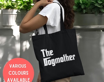 Die Hundemutter Tragetasche | Baumwoll-Einkaufstasche | Hundeliebhaber Geschenk | Hunde Mama Geschenk | Hunde Mama Geschenk | Geschenk für Hundeliebhaber oder Hundesitter | Neue Hundebesitzer